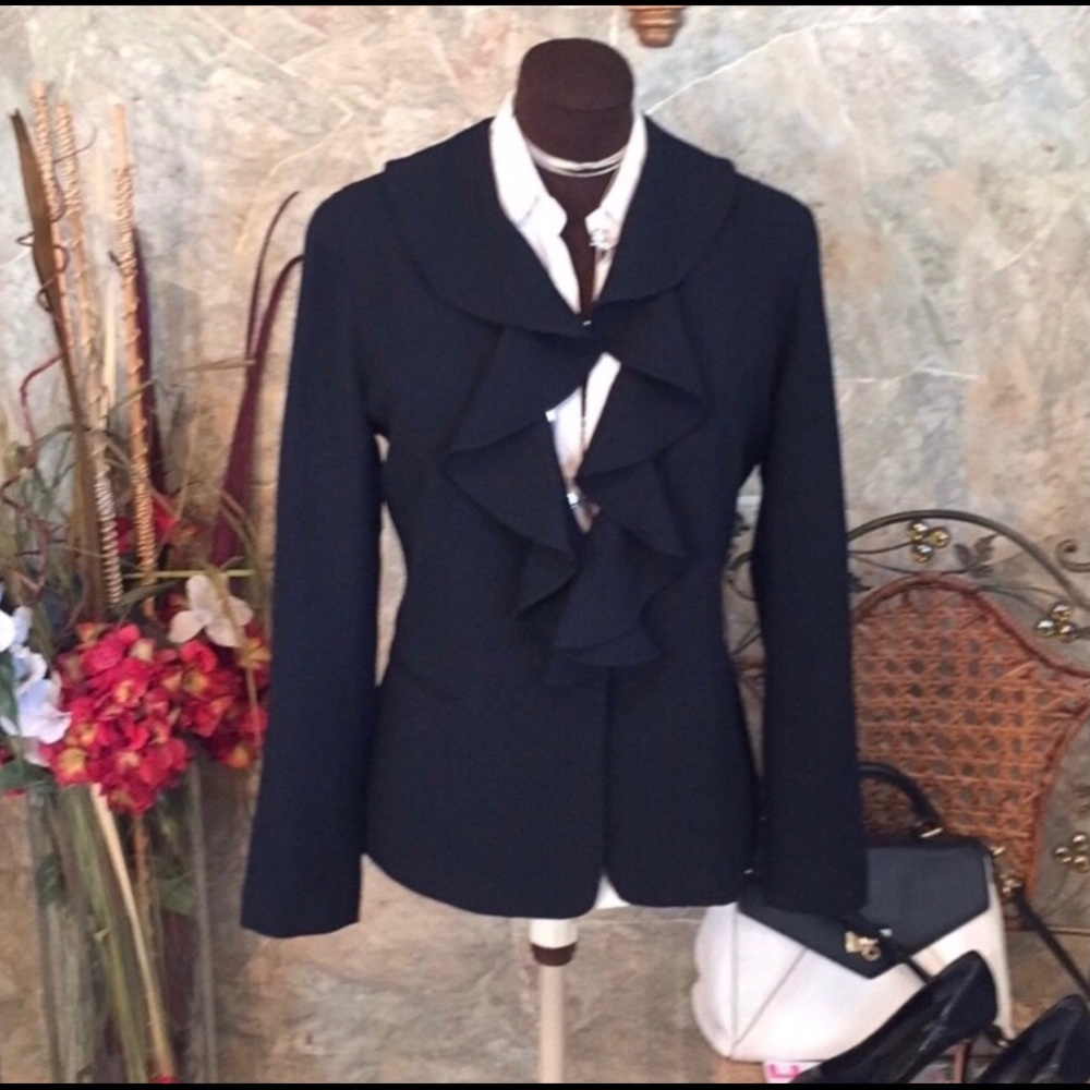 Ralph Lauren🌹stunning ruffled suit jacket coat blazer